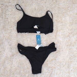 NWT- Cupshe Elegant Black Bikini Set